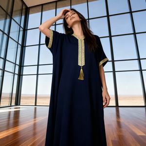 New Style Premium Custom Sequined Polyester Elegant Abaya for Muslim Women Luxury Party <b>Evening</b> Dress - Product Image 1