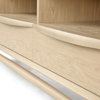Meuble TV design simple et luxueux moderne, console en bois massif de 63 pouces, table pour salon