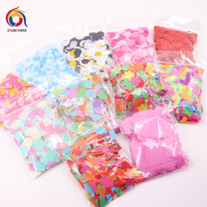 Papier fin jetable écologique de l'usine chinoise Modélisation de confettis festifs Étoiles à cinq branches en forme de coeur Papillons Chauves-souris - Product Image 5