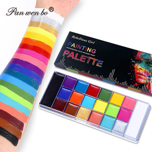 Kit de peinture corporelle et faciale à l'huile pour enfants et adultes, 20 couleurs, non toxique, sûr, pour Halloween, tatouage, fête à thème <span class=keywords><strong>FX</strong></span> - Product Image 1