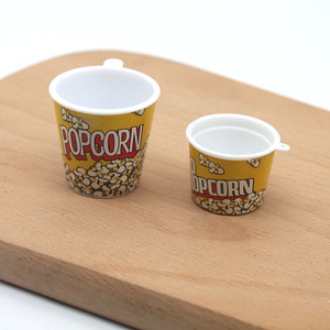 Llavero de plástico con forma de vaso de palomitas de maíz para manualidades DIY, regalo con logotipo personalizado para promoción y souvenirs - Product Image 3