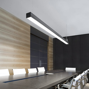 LED Track Black/White <strong>Office</strong> Applications Lamp <strong>Lighting</strong> <strong>Fixture</strong> 40W Linear Pendant Light - Product Image 5