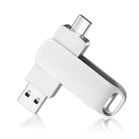 Flashdisk OTG USB 2 in 1, Chip Penyimpanan Flash, Pendrive OTG, Flashdisk USB 4GB 8GB 16GB 32GB 64GB 128GB untuk Ponsel