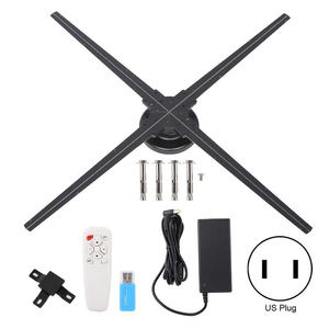 AC110V 220 3D <span class=keywords><strong>Holographique</strong></span> <span class=keywords><strong>Projecteur</strong></span> Publicitaire 65cm 4 Lame LED <span class=keywords><strong>Holographique</strong></span> Ventilateur Stand Meilleure Pour Le Magasin de Magasin de Center Commercial - Product Image 4