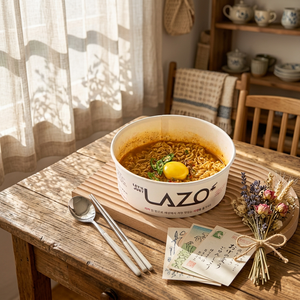 Conteneur jetable en papier pour ramen, grande capacité 1600cc, résistant à la chaleur, pour cuisson à induction, fabriqué en Corée, prix usine - Product Image 1