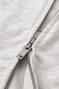 مخصص فارغة الفضة سحاب الرجال هوديي البريدي حتى الشارع الشهير الفرنسية تيري نفخة مطرزة شعار كبير سحاب هوديس بين الرجال - Product Image 5