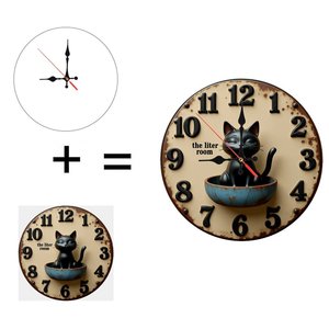 Round Wooden Wall <b>Clock</b> 25x25Cm <b>Silent</b> Non Ticking Home Corridor Entrance <b>Clock</b> - Product Image 1