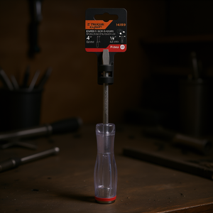 Tournevis à percussion à tête plate Truper Expert 1/4\" x 4\" avec embout interchangeable et poignée en plastique pour usage industriel - Product Image 2