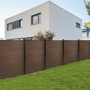 Dễ dàng lắp ráp cao tự làm sàn vườn WPC tấm trong nhà hàng rào bảng Tường Ngoài Trời WPC riêng tư hàng rào an ninh hàng rào siêu thị - Product Image 2