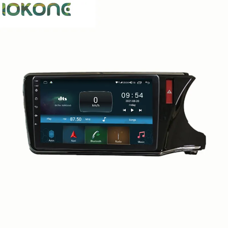 IOKONE TS10 7862 אוקטה Core 6G 128G 10.1 אינץ אנדרואיד מסך מגע מולטימדיה לרכב רדיו עבור הונדה 2014 עיר (ימין)