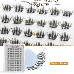 Factory Equinox Flower DIY Lashes Cluster Clear Band Soporte de extensión de pestañas segmentadas precortadas Caja personalizada con logotipo privado - Product Image 5