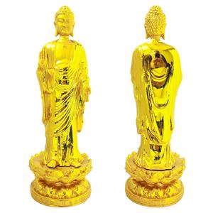 Scultura di <span class=keywords><strong>Buddha</strong></span> in Metallo Dorato Lucido di Alta Qualità 2026, Artigianato Cinese Feng Shui per Decorazione Casa e Ufficio - Product Image 5