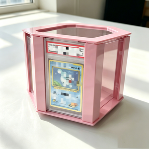 Popular Design Modern Rotating Acrylic Display <b>Stand</b> Custom Easy Assembly Trading Card Grading Slab For <b>Desktop</b> Display - Product Image 5
