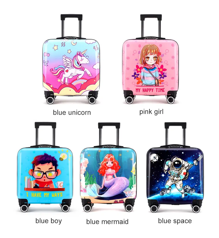Valise de voyage Portable pour enfants, valise à roulettes rigide, avec Scooter, pour les voyages