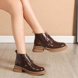 Botas Chelsea de Lujo con Terciopelo a Cuadros, Otoño e Invierno, Cómodas, de Piel de Becerro, Tallas Grandes, Resistentes y Suaves - Product Image 2