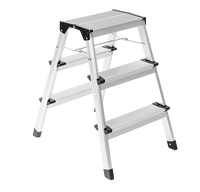 Offre Spéciale TUV Certifié Portable En Aluminium Pliant 3-Step Escaliers EN131 pour Entrepôt et Supermarché Utilisation