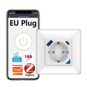 Prise intelligente Zigbee Tuya de type C TY-EU86, prise de courant EU, charge rapide USB de type C, commande à distance par application, commande vocale - Product Image 1