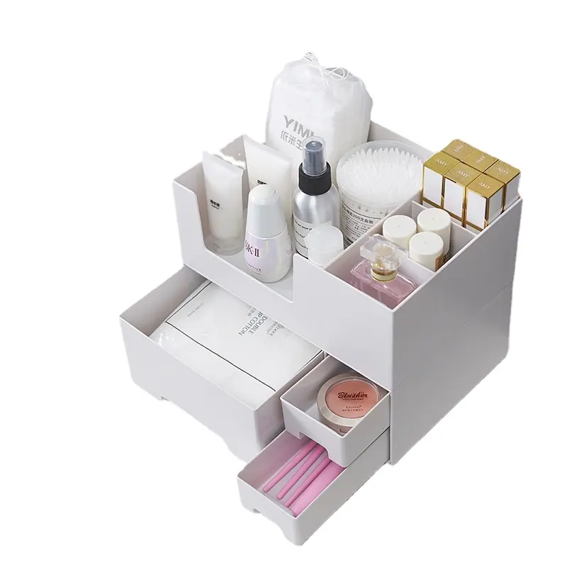 Grote Make-up Organizer Jewelry Box Plastic Boxes Multifunction Household Plastic Products Modern Rectangle Plastic Box E Design