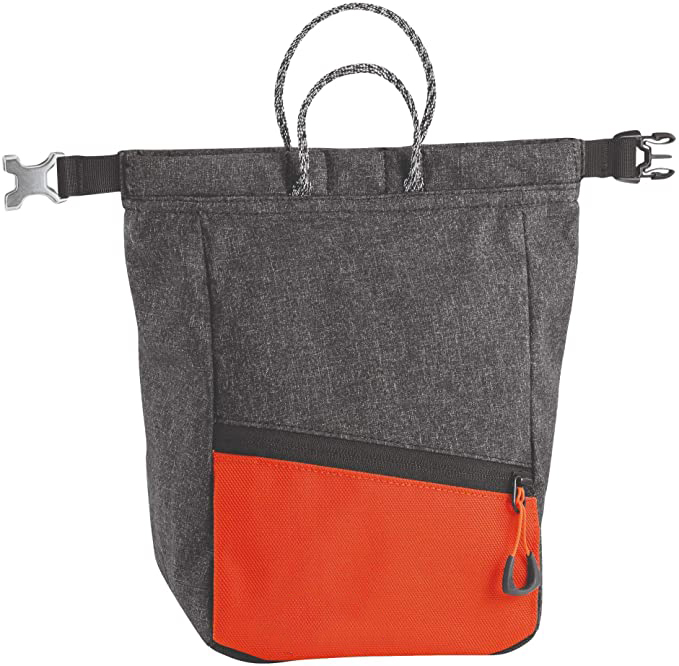 Большой серый меловой мешок для скалолазания, боулдеринга, тяжелой гимнастики, большой карман на молнии для ячейки