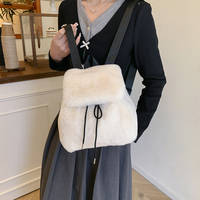Sac à bandoulière élégant d'hiver, sac à dos mignon et moelleux en peluche, en polyester, multicolore, personnalisable, fabricant
