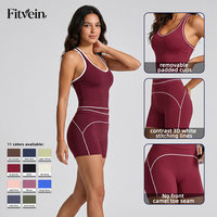 Ensemble haut et short de yoga respirant et léger, double brossé, sensation seconde peau, bordure contrastante, vêtements de course premium pour femme, extensible dans quatre directions