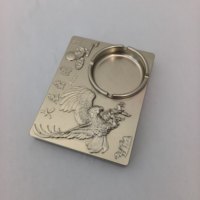 Prodotti Metallici Personalizzati CNC, Posacenere in Alluminio Lavorato con Ossidazione Dorata, Supporto per Personalizzazione in Serie, Produttore Originale
