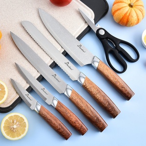 High Quality Kitchen <b>Knives</b> <b>Set</b> Stainless Steel Scissor Chef <b>Knives</b> Kitchen <b>Knives</b> & Accessories With Block - Product Image 6
