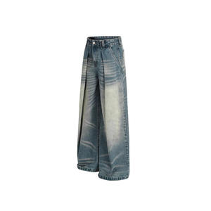 American Retro Cat Whiskers Straight <b>Jeans</b> for Men and <b>Women</b> 2026 Design Sense Loose Slimming Low <b>Waist</b> Distressed Long Pants - Product Image 4