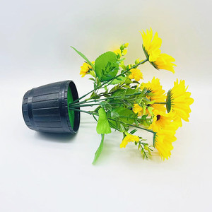 Planta Artificial de Girasol Qi Xing en Maceta de 27 cm, Flor de Seda para Decoración de Interiores, Maceta Verde - Product Image 4