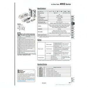 MXQ25-30BS โต๊ะสไลด์ลมนิวเมติก SMC - Product Image 1