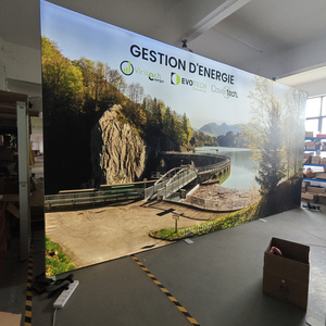 TIANLANG GESTION DENERGIE Ausstellungs-Rückwand SEG Leuchtkasten Großer Hintergrund für Energiemanagement-Messestand-Display - Product Image 1