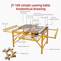 Scie à table de précision JT160, machine à scier le bois avancée, machine à couper le bois coulissante pour le travail du bois avec composant moteur central
