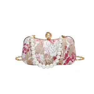 Borse da Sera di Lusso con Ricami di Perle e Fiori 2025, Pochette Scintillante in Stile Cinese per Matrimoni - Product Image 2