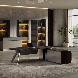 Scrivania moderna ufficio High-End presidente direttore contemporanea in legno scrivania per il <span class=keywords><strong>lavoro</strong></span> a <span class=keywords><strong>casa</strong></span> - Product Image 3