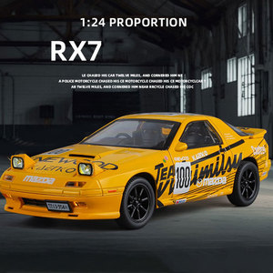 Xe mô hình kim loại tỷ lệ 1/24 88RC RX7-<span class=keywords><strong>PC</strong></span>, đồ chơi xe đua <span class=keywords><strong>mini</strong></span> kéo lùi, xe thể thao hợp kim đúc có cửa mở - Product Image 2