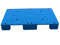 Palette en plastique Euro robuste NEXARA, nouvelle conception 1208, facile à nettoyer, avec 9 patins pour entrepôt