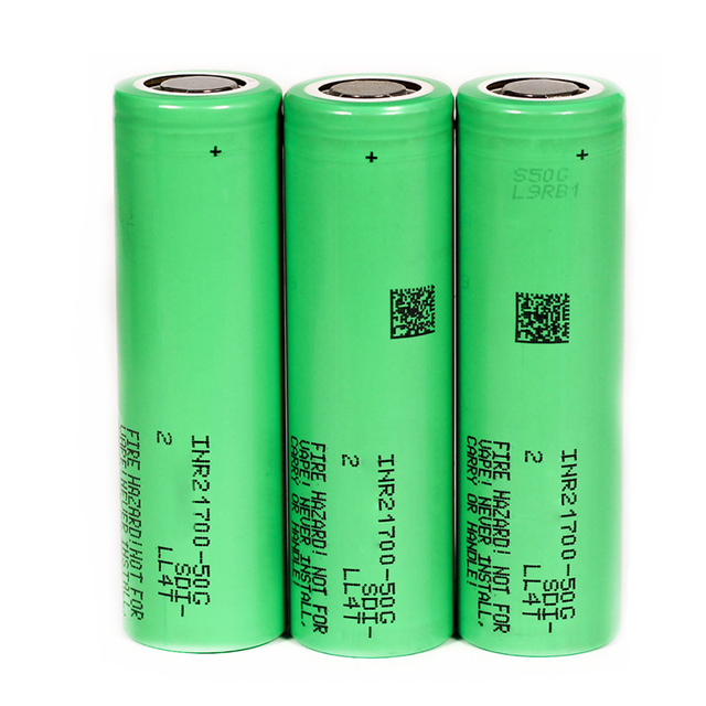 INR21700 Hot Sell 50G 3.7v 5000mAh Lithium Ion Cells High Capacity 50G 50E 21700 Battery E-bike Scooter Batteries