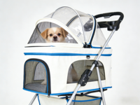 Sac de transport pliable en métal personnalisé 2026 pour animaux de compagnie avec panier amovible pour chats et chiens