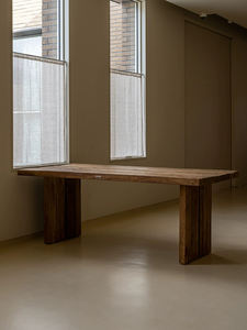 Vintage wabi-sabi viento antiguo original losa de madera maciza hogar comedor escritorio de la computadora - Product Image 2