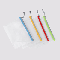 Sac Organisateur en Maille Plastique Transparente A4 Étanche avec Fermeture Éclair Nuoxin de Haute Qualité pour l'École, le Bureau et la Salle de Classe
