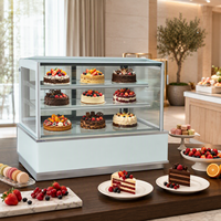Vitrine Réfrigérée Commerciale pour Gâteaux 500L 2-6 ° Comptoir de présentation de pâtisseries et desserts C Bakery avec compresseur Danfoss