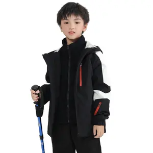 Chaqueta cortavientos de invierno para niños, informal, sólida, para niño y niña, impermeable, para exteriores, esquí, snowboard, calentador, ropa de escalada, chaquetas