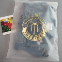 Sacs en plastique transparents refermables avec logo imprimé, antistatiques et réutilisables pour vêtements personnalisés, sweats à capuche, t-shirts et pantalons