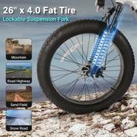 Batterie Lithium 48V 15AH 750W pour Vélo Électrique Tout-Terrain à Pneus Larges pour Adultes, Écran LCD Multi-Modes, 60 Sports, Manuel – Stock USA