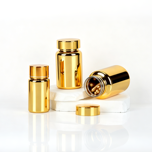 Botella de Cápsulas de PP Electrochapada en Oro de 50 ml, 100 ml, 120 ml, Botella de Cápsulas para Suplementos, Botella para Tabletas de Vitaminas - Product Image 3