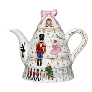 Teiera in Ceramica con Stampa Natalizia Vintage, Grande Capacità, Multiuso, per Tè alle Erbe e Acqua Fredda, con Manico a Forma di Ballerina, Decorazione Natalizia per la Casa - Product Image 6