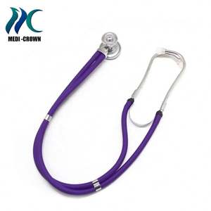 Melhor qualidade luxo cabeça dupla amplificada cardiac preto grande transporte estetoscópio duro - Product Image 3