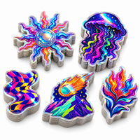 Autocollants holographiques trippy personnalisés, imprimés, adhésifs, résistants à l'eau et aux UV, en vinyle découpé, pour casque de skateboard