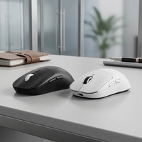 Mouse Optik Nirkabel Dual-mode 2.4g dengan Penerima USB, 4-kecepatan Dapat Disesuaikan, BT, Dapat Diisi Ulang, Ergonomis untuk Gaming