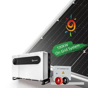 Harga pabrik termurah 100kw pada Grid 100KW pemasok Cina pada Grid panel surya PV sistem 100KW